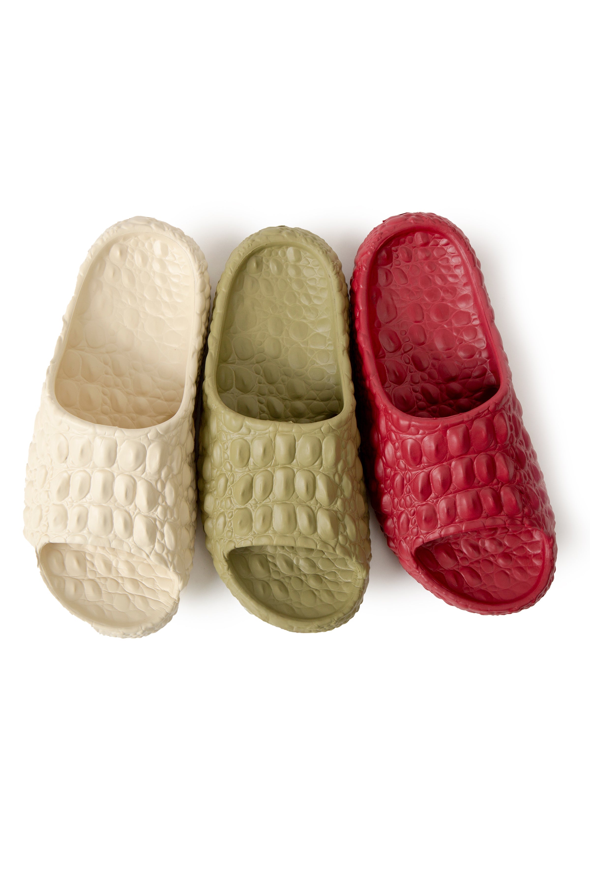 WOMEN'S SOLID COLOR SLIDES - 6 pr pack