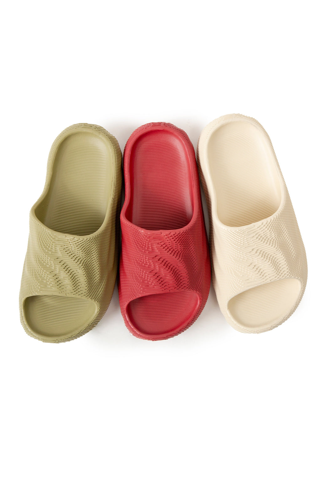 WOMEN'S SOLID COLOR SLIDES - 6 pr pack