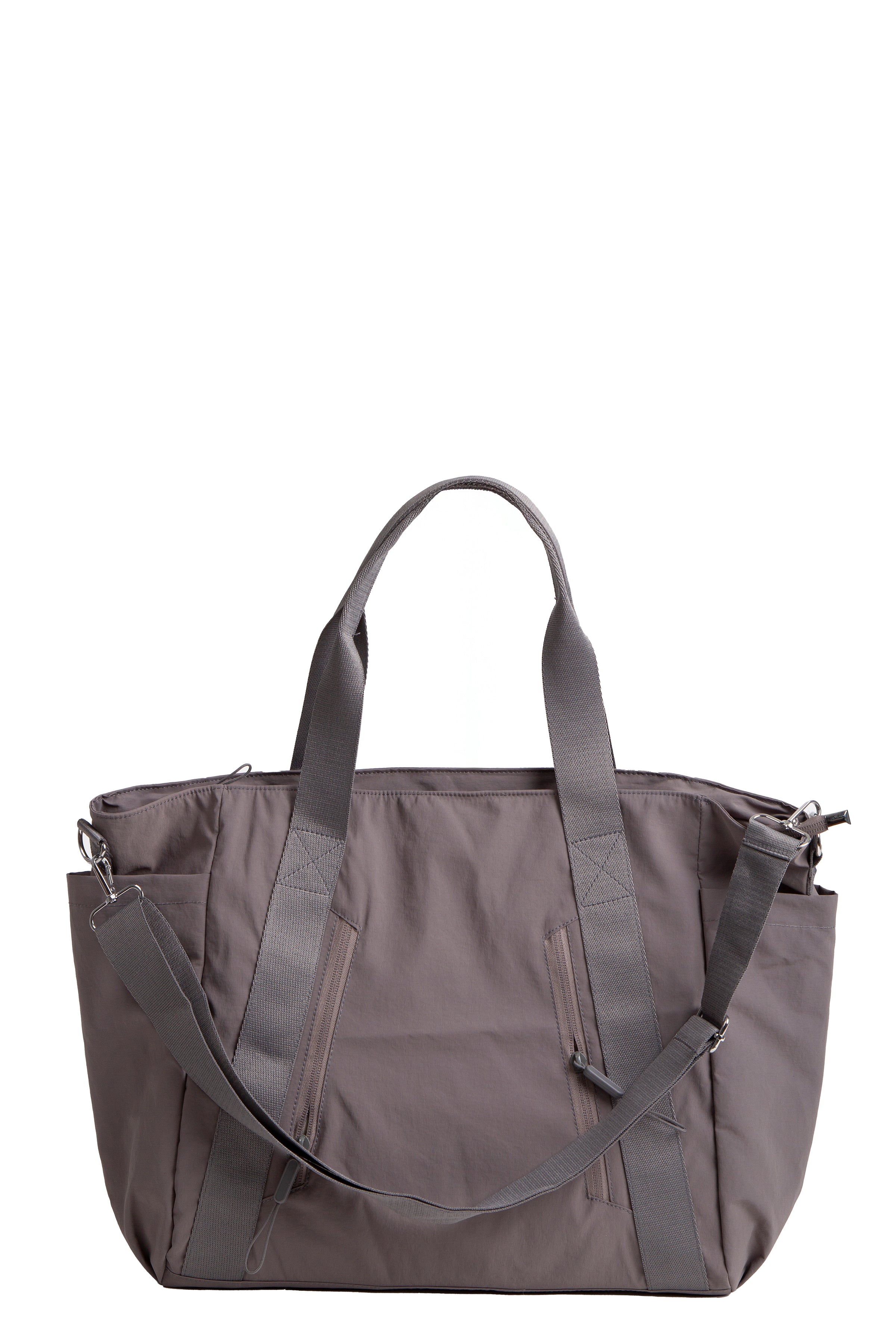 SOLID COLOR CROSSBODY TOTE BAG