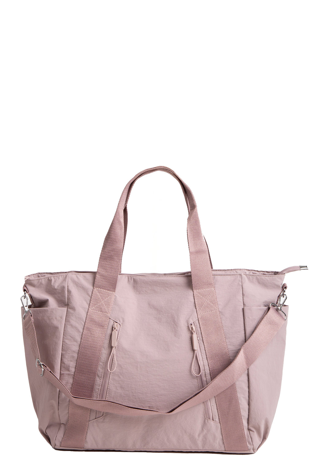 SOLID COLOR CROSSBODY TOTE BAG