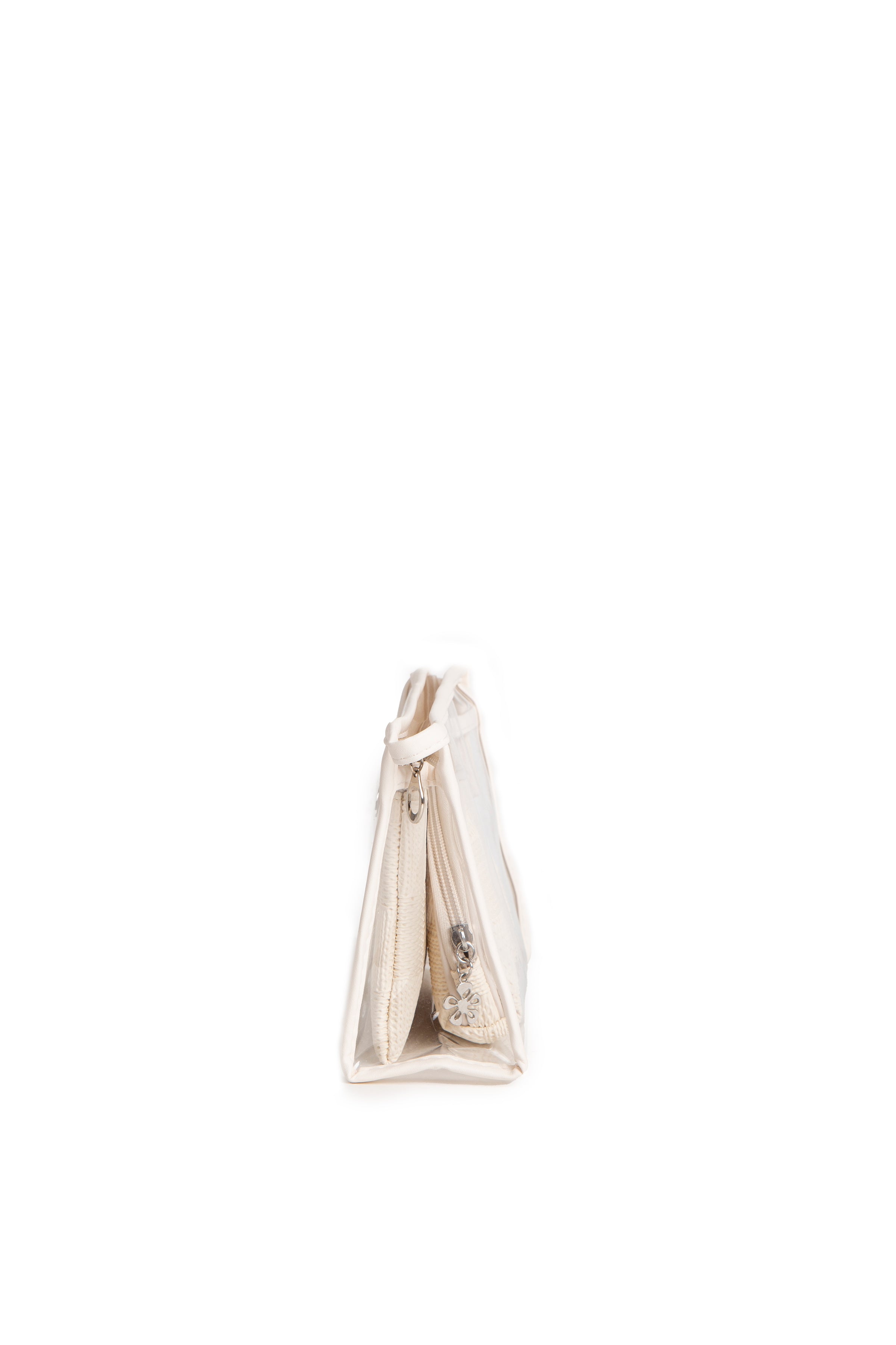 TRANSPARENT & SOLID COLOR COSMETIC TRAVEL POUCH SET