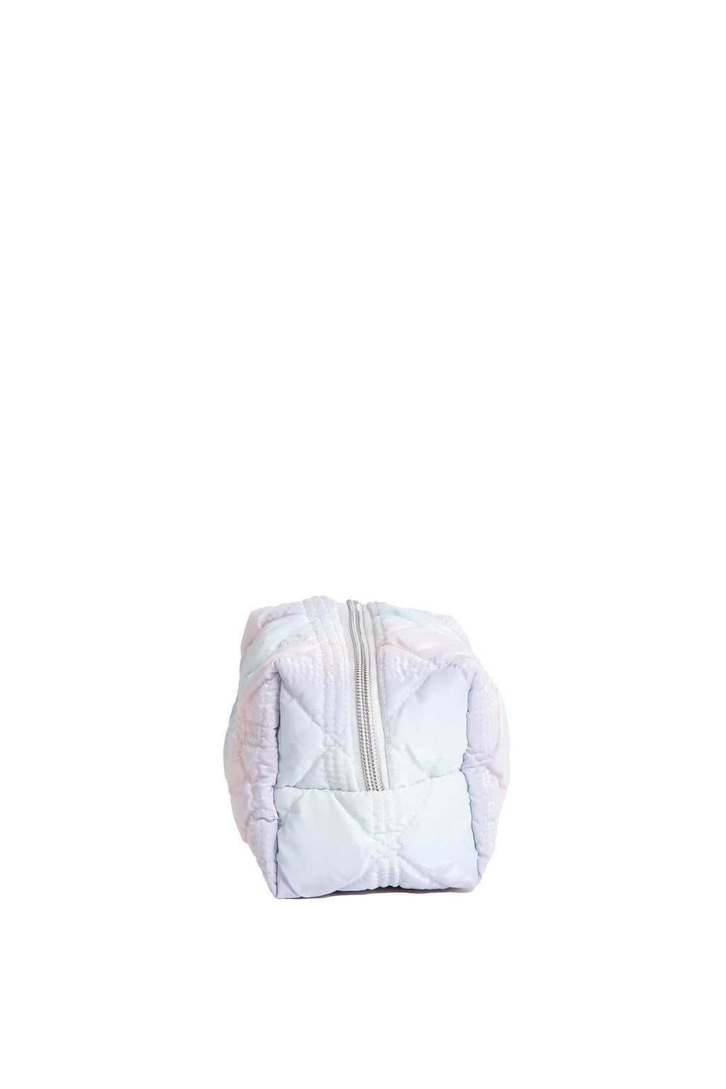 MULTI-COLORED QULITED PATTERN TRAVEL POUCH