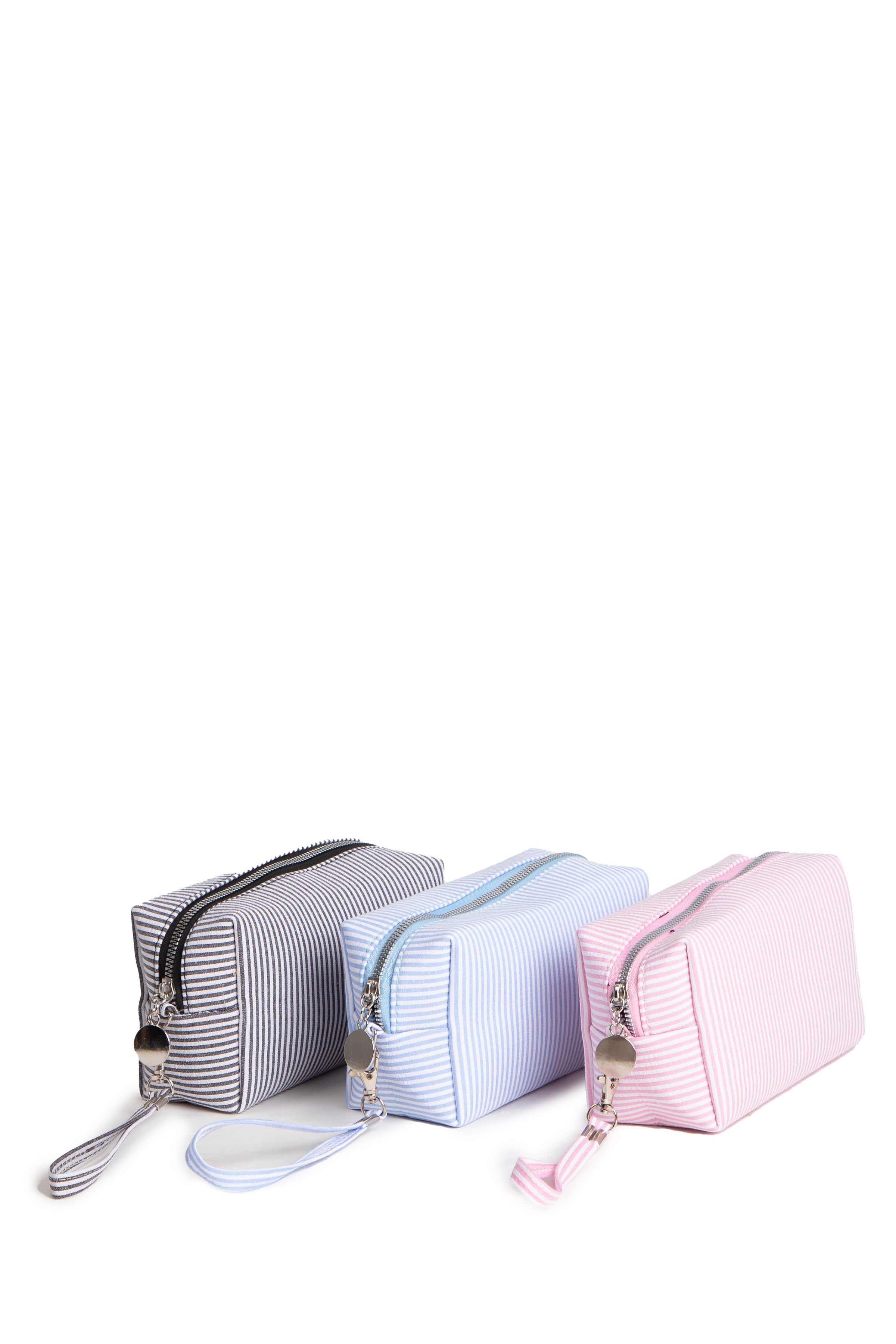 STRIPED PATTERN TRAVEL POUCH