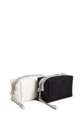 HOLOGRAPHIC & SOLID COLOR TRAVEL POUCH