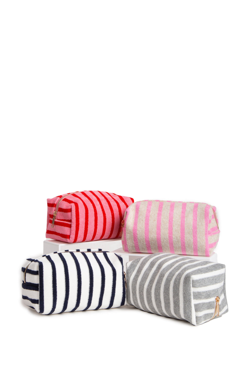 STRIPED PATTERN TRAVEL POUCH