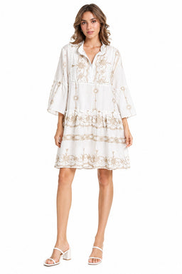 FLORAL PATTERN COVER-UP DRESS