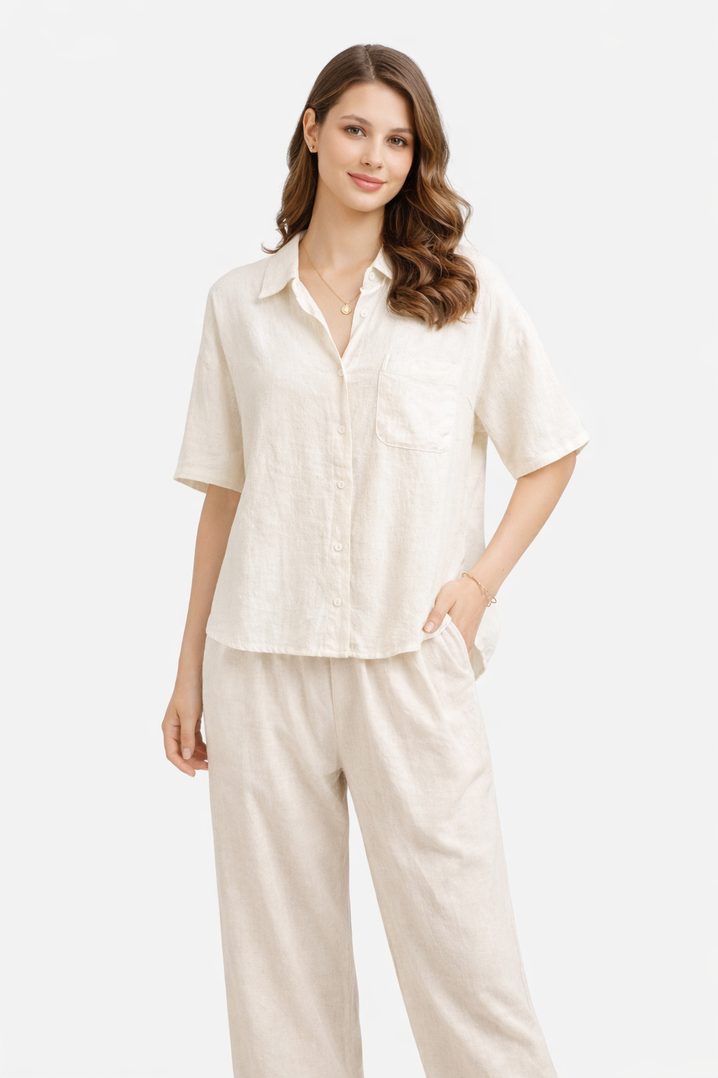 SOLID COLOR & STRIPED PATTERN SHIRT - 6 pc pack