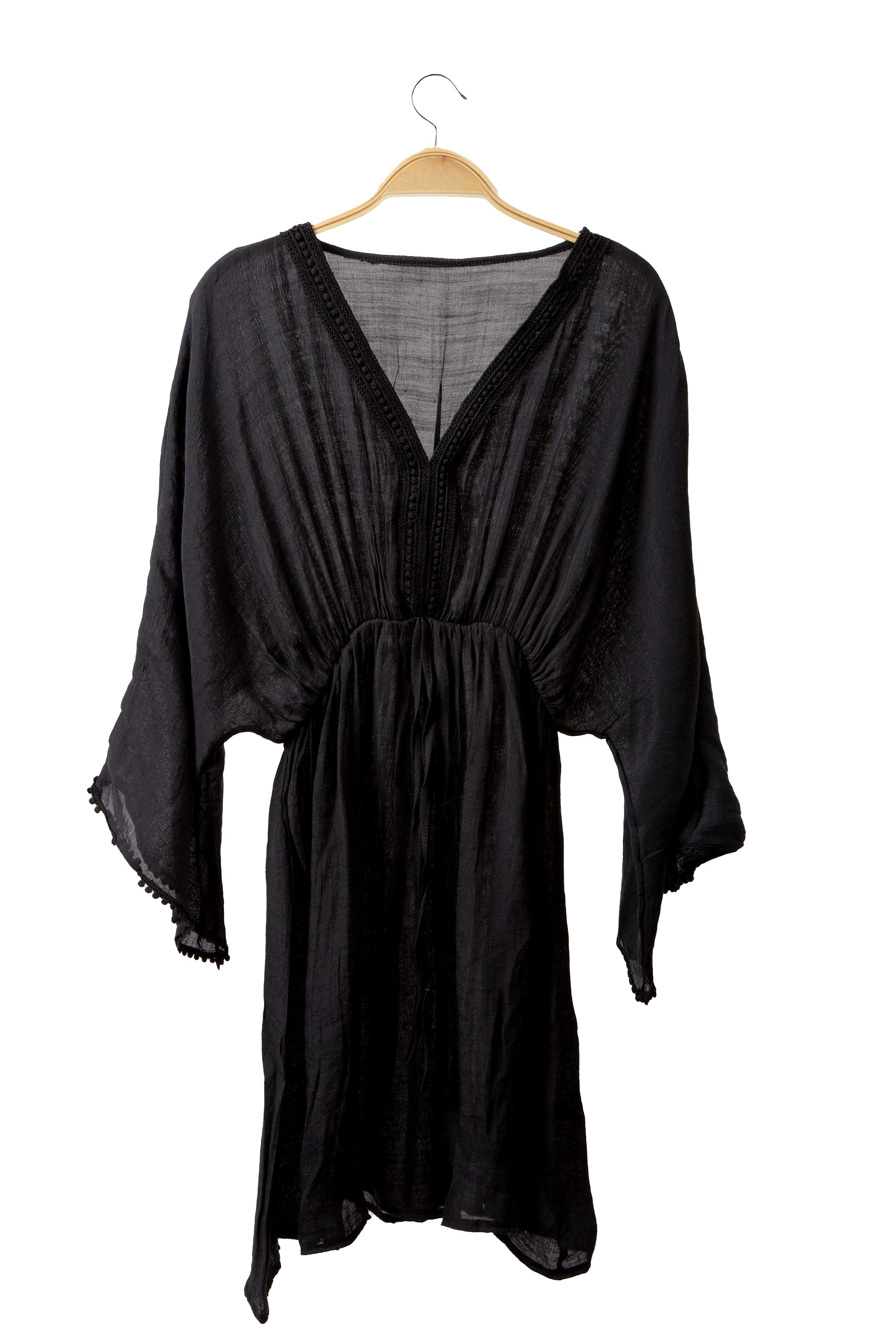 SOLID COLOR COVER-UP DRESS
