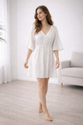 SOLID COLOR COVER-UP DRESS
