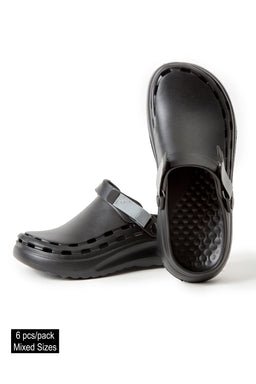 MEN'S SOLID COLOR CLOGS - 6 pr pack