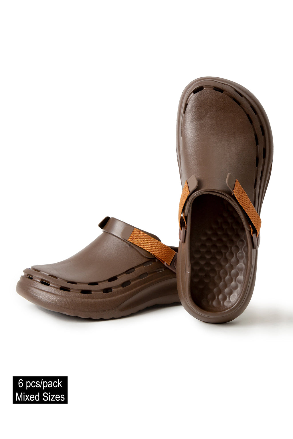 MEN'S SOLID COLOR CLOGS - 6 pr pack