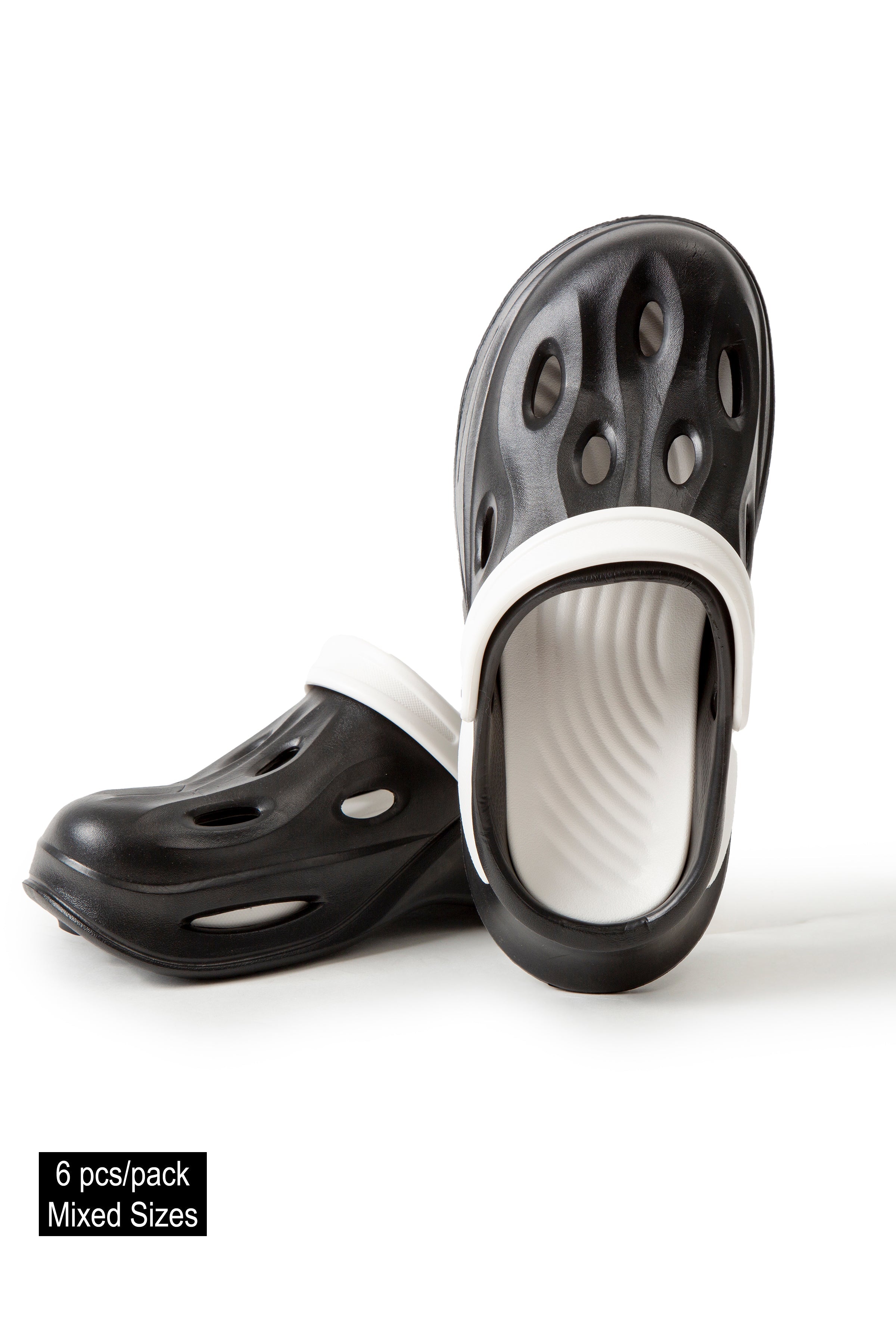 MEN'S DUAL COLOR CLOGS - 6 pr pack