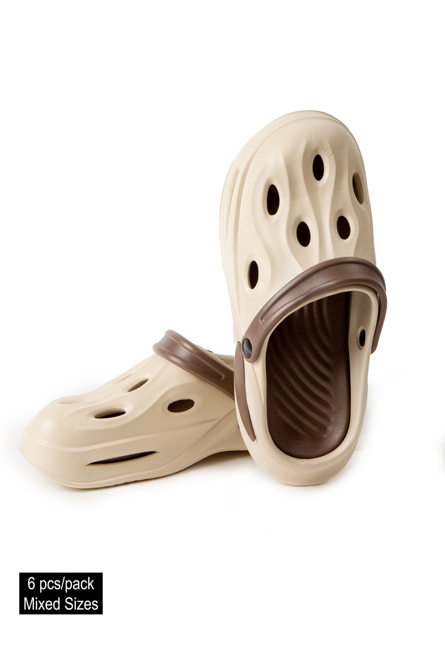 MEN'S DUAL COLOR CLOGS - 6 pr pack