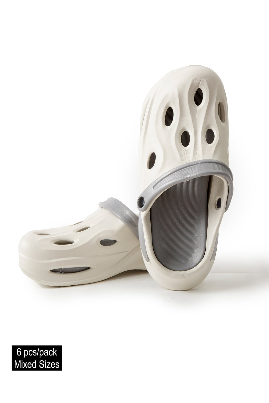 MEN'S DUAL COLOR CLOGS - 6 pr pack