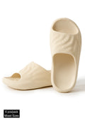 WOMEN'S SOLID COLOR SLIDES - 6 pr pack