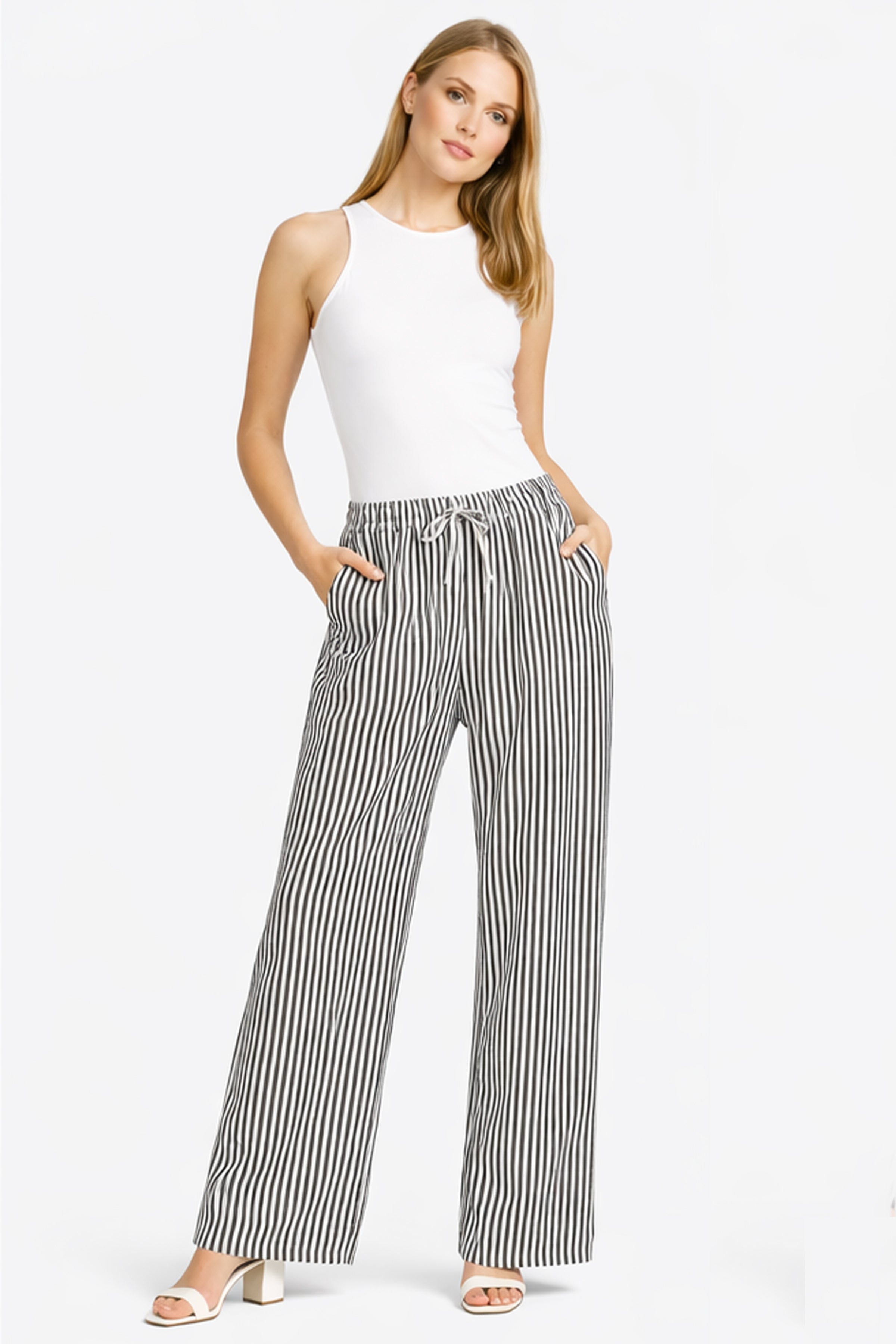 STRIPED PATTERN PANTS - 6 pc pack