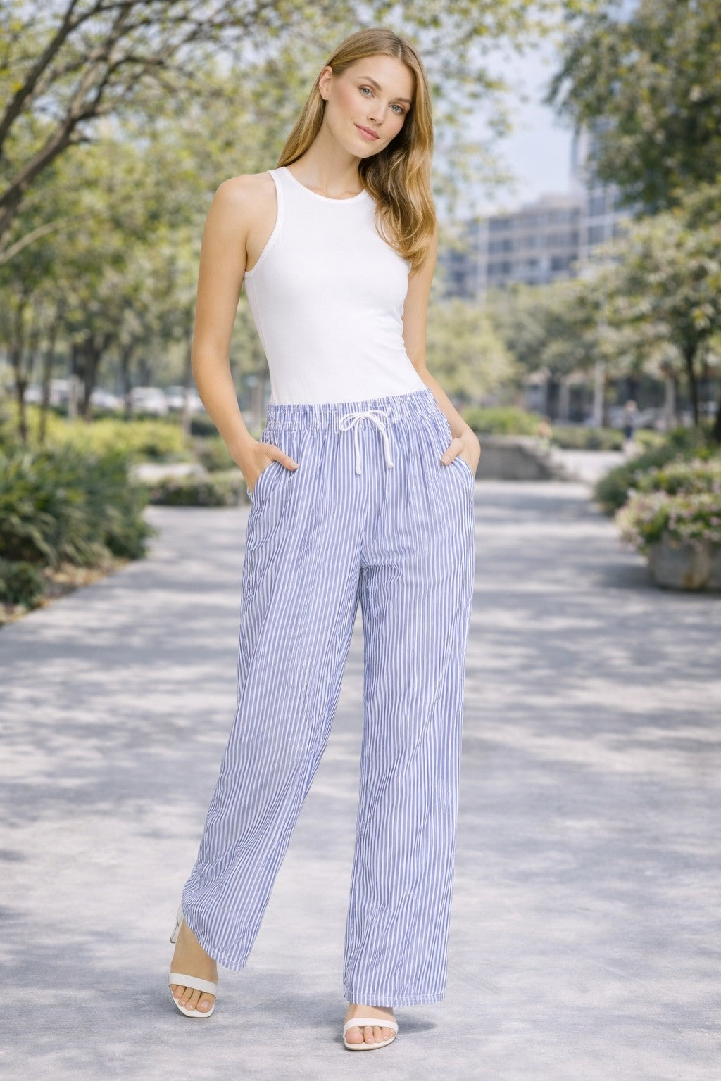 STRIPED PATTERN PANTS - 6 pc pack