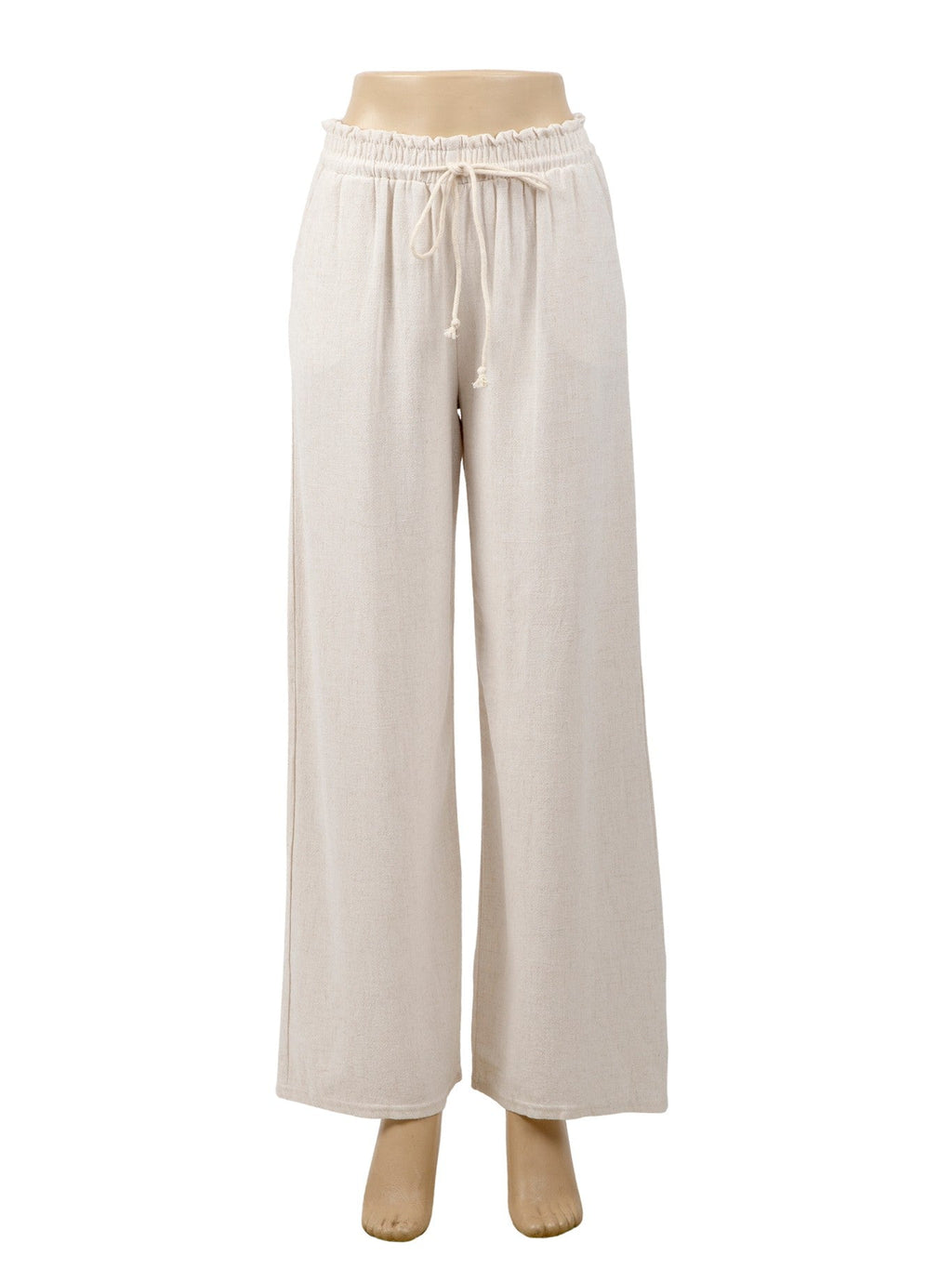 SOLID COLOR LINEN PANTS - 6 pc pack
