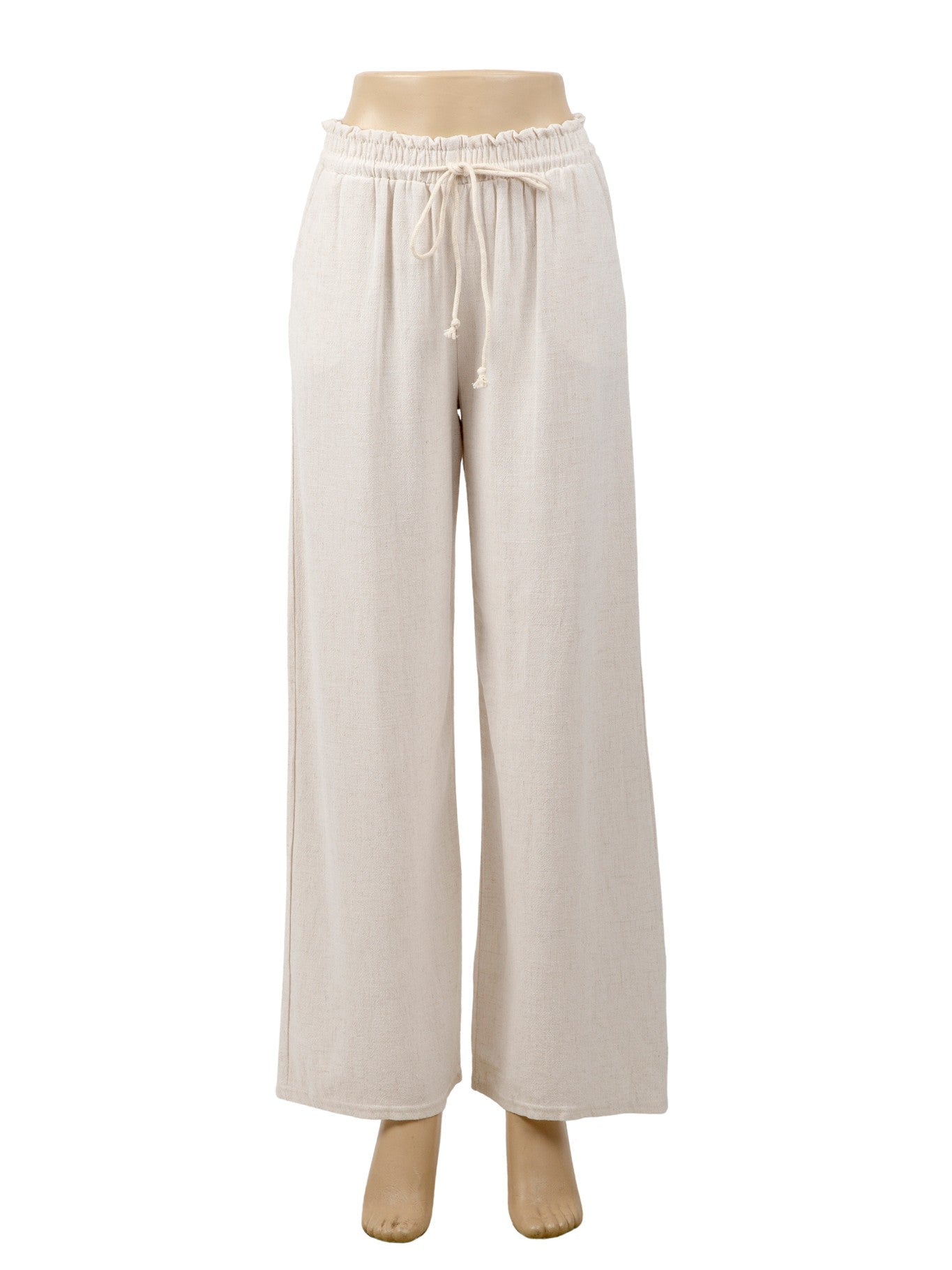 SOLID COLOR LINEN PANTS - 6 pc pack