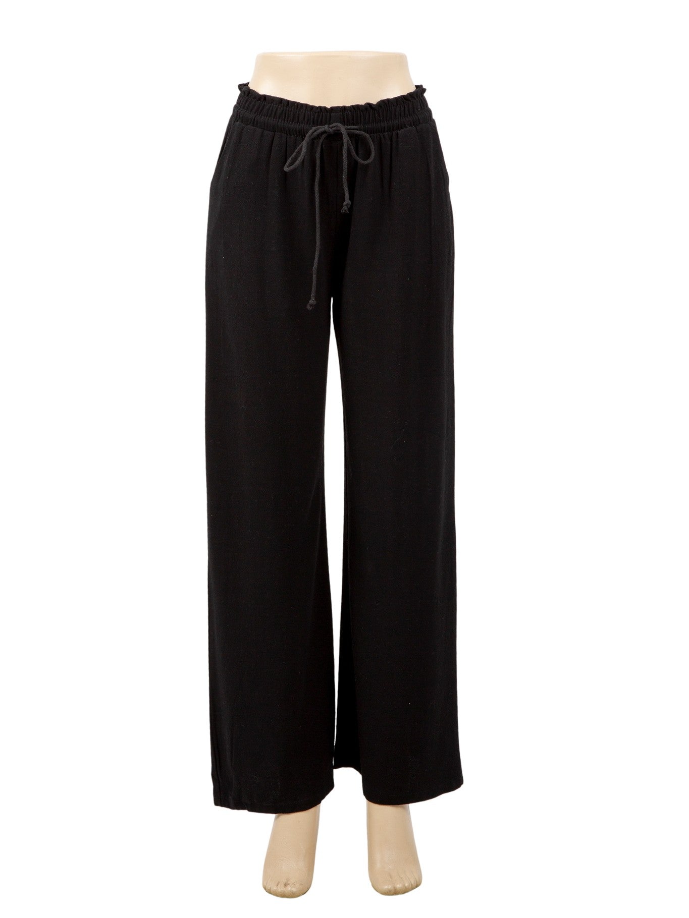 SOLID COLOR LINEN PANTS - 6 pc pack