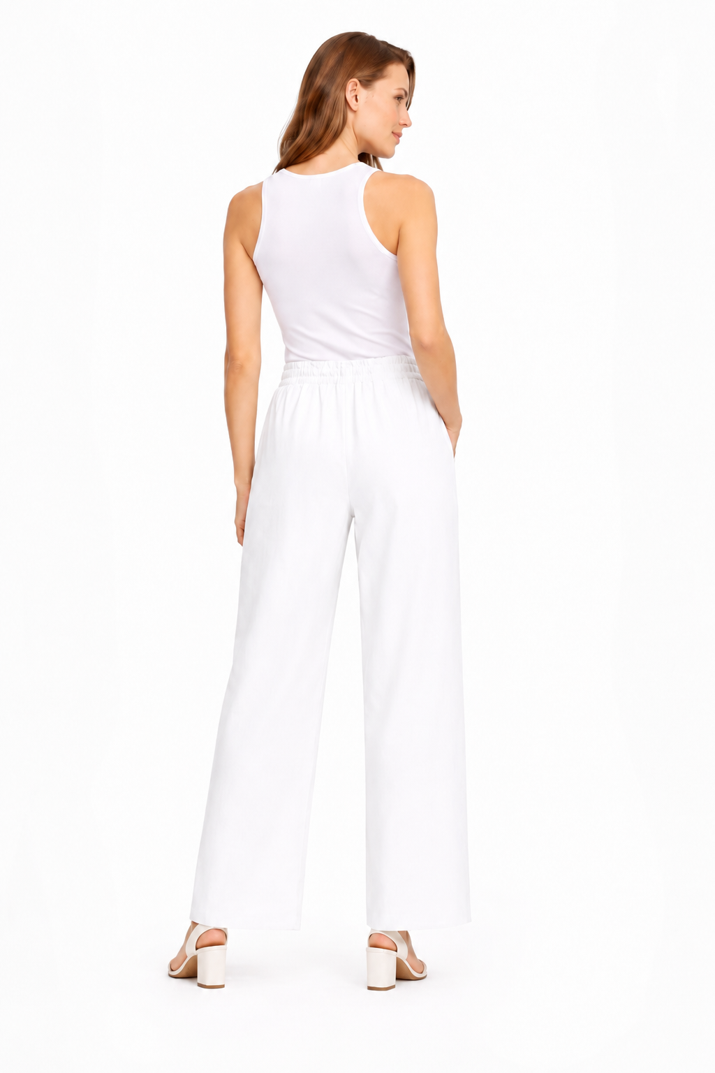 SOLID COLOR LINEN PANTS - 6 pc pack