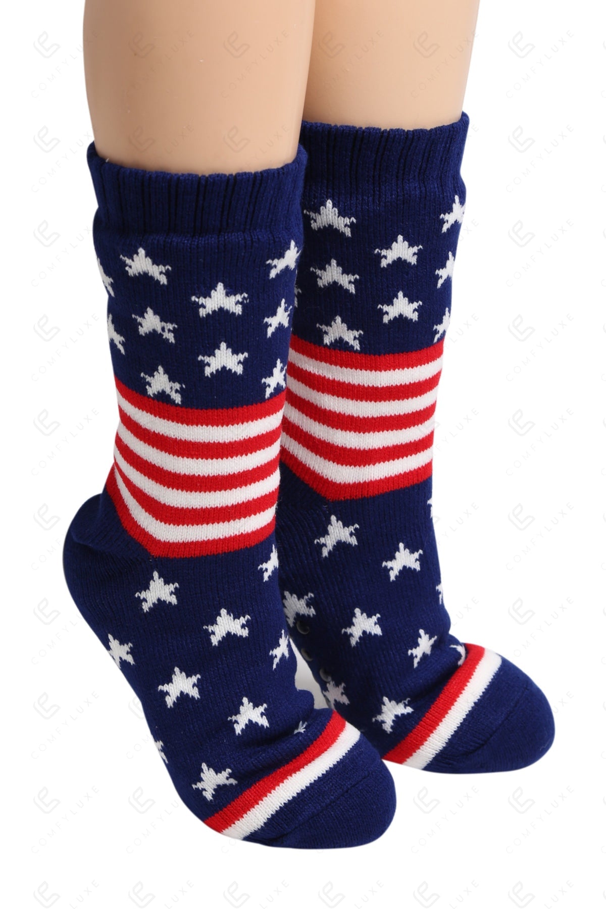 AMERICAN FLAG PATTERN SLIPPER SOCKS SOCKS