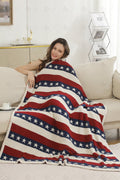 Jcl4333 Red/Navy Throw Blankets