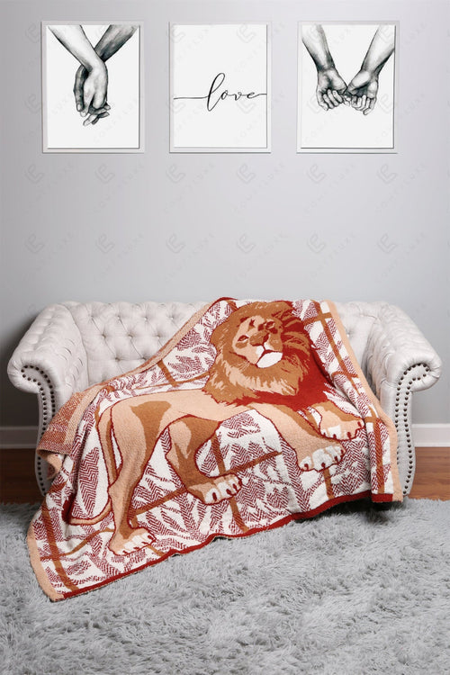 Jcl4301 Lion Throw Blankets