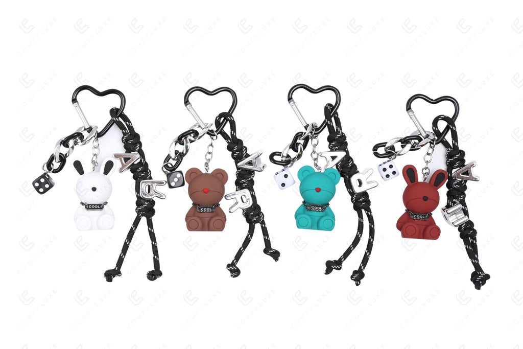 BUNNY & BEAR KEYCHAIN/BAG CHARM KEYCHAINS