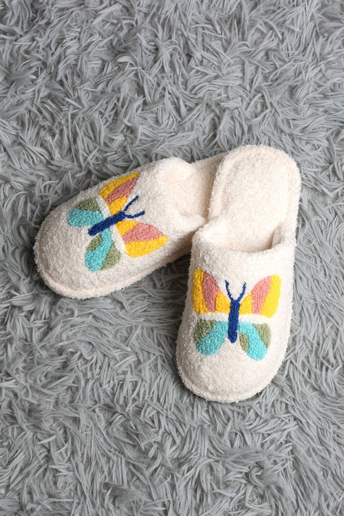 BUTTERFLY PATTERN SLIPPERS SLIPPERS/SLIDES