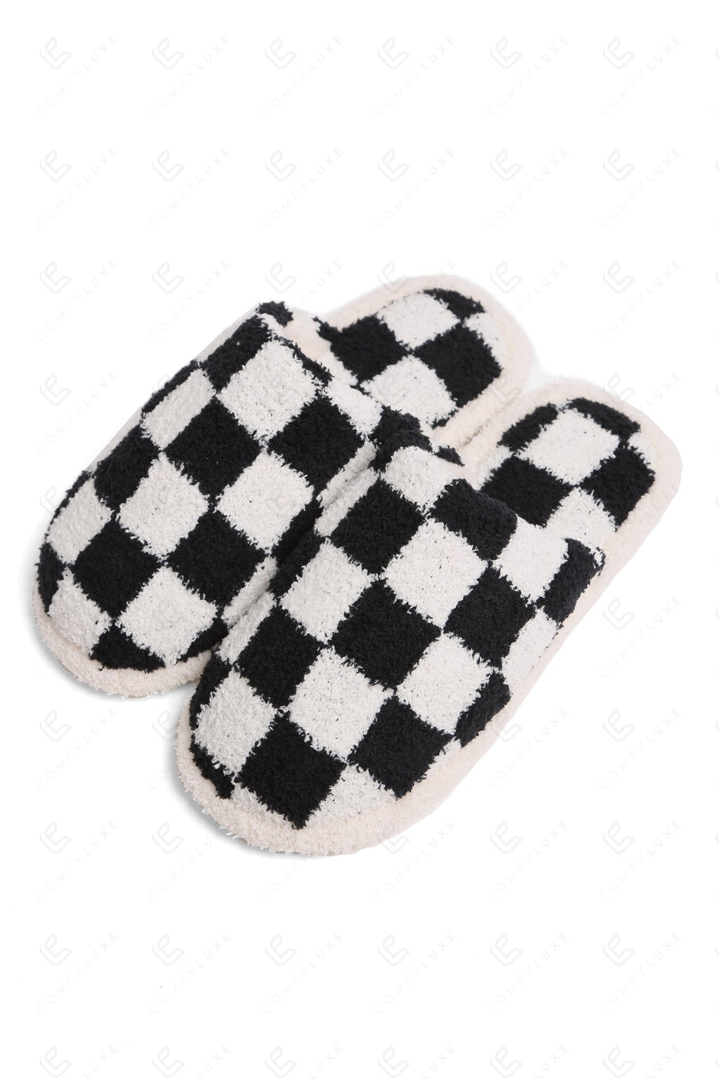 CHECKERED PATTERN SLIPPERS SLIPPERS/SLIDES