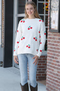 CHERRY PATTERN SWEATER CHERRY APPAREL