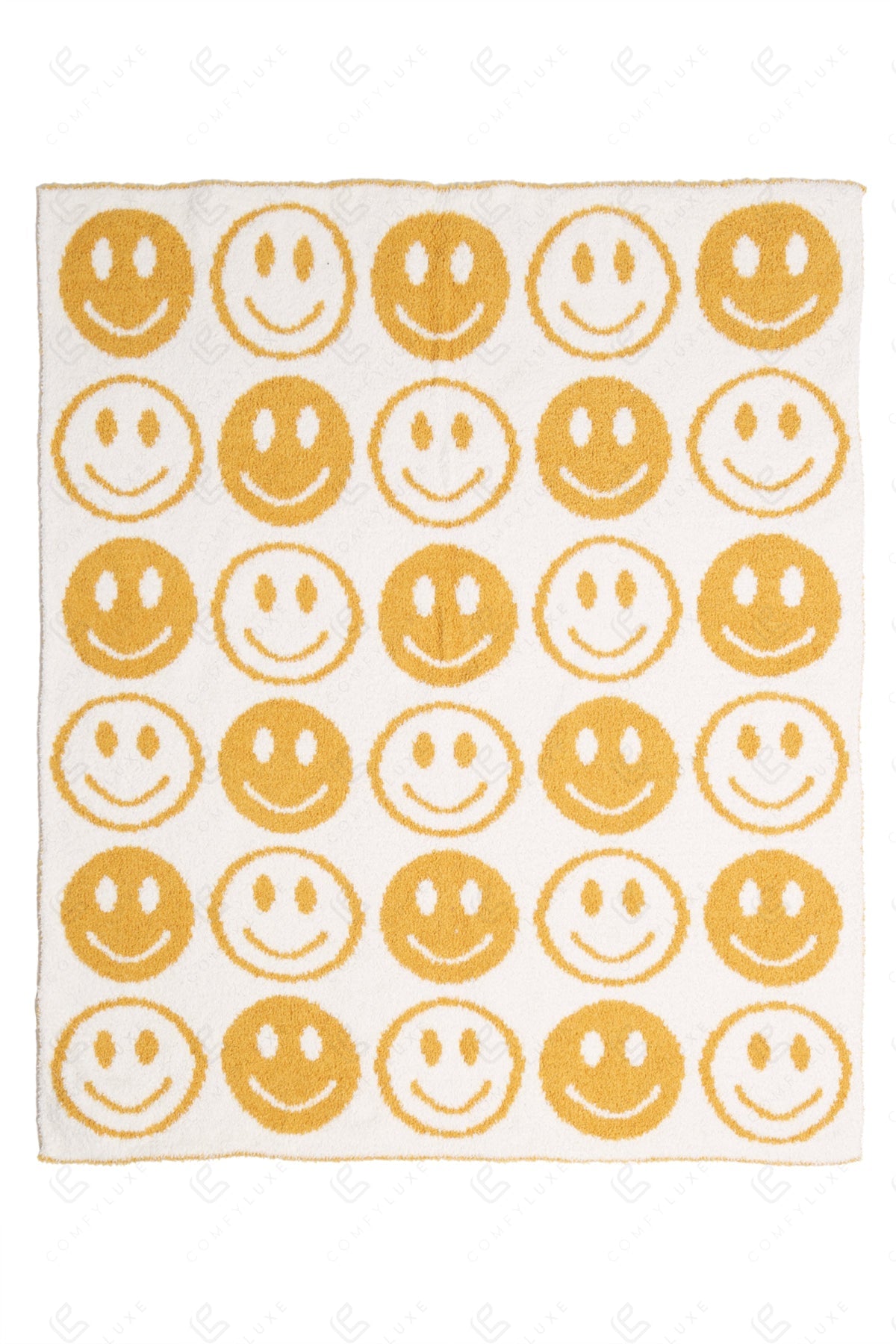 CHILDREN’S MINI HAPPY FACE PATTERN THROW BLANKET THROW BLANKETS