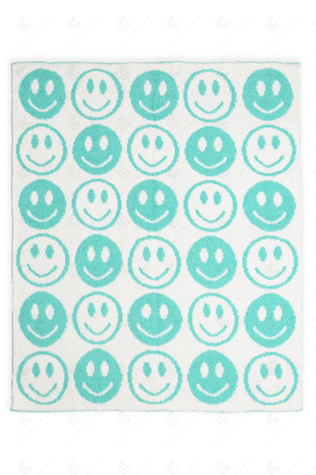 CHILDREN’S MINI HAPPY FACE PATTERN THROW BLANKET THROW BLANKETS