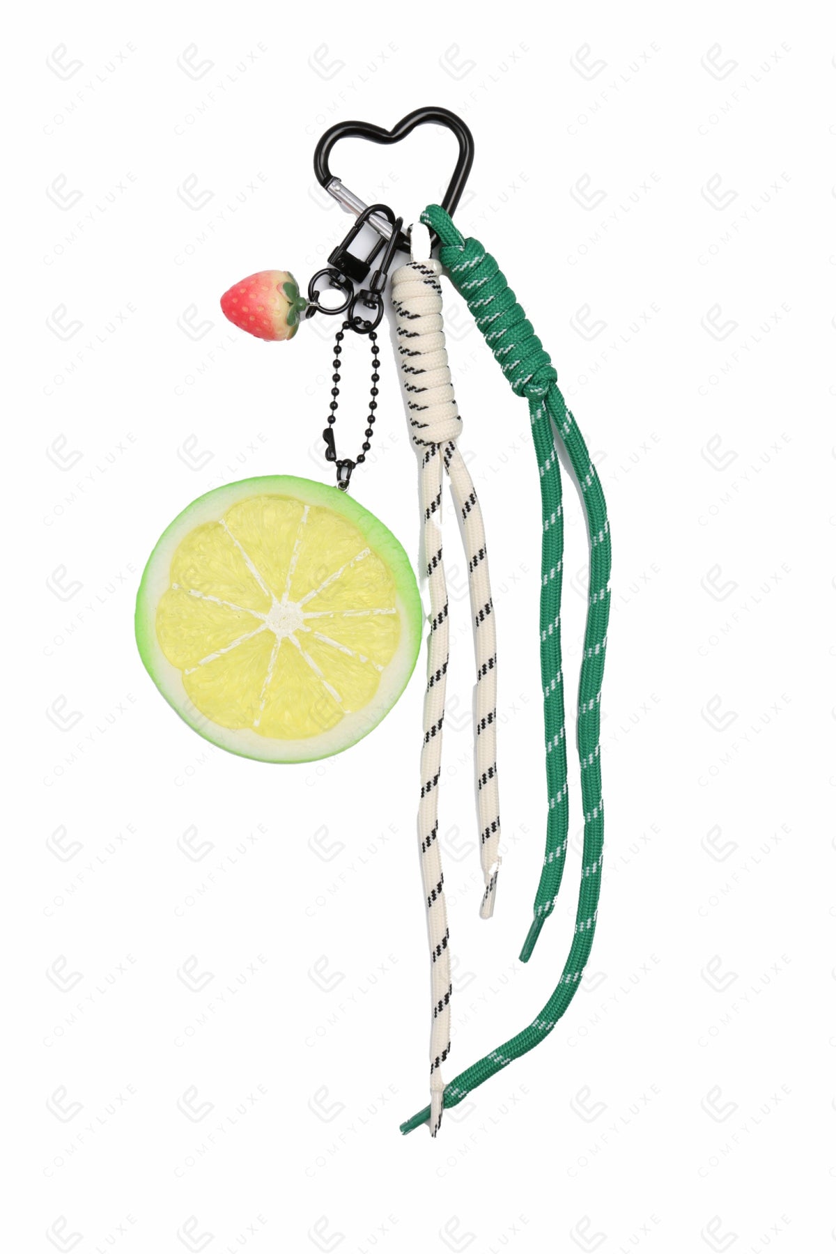 CITRUS & STRAWBERRY KEYCHAIN/BAG CHARM GREEN KEYCHAINS