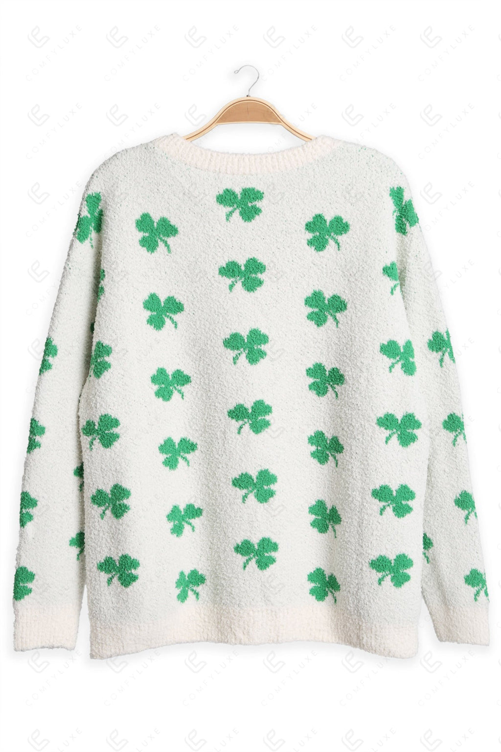CLOVER PATTERN SWEATER GREEN APPAREL