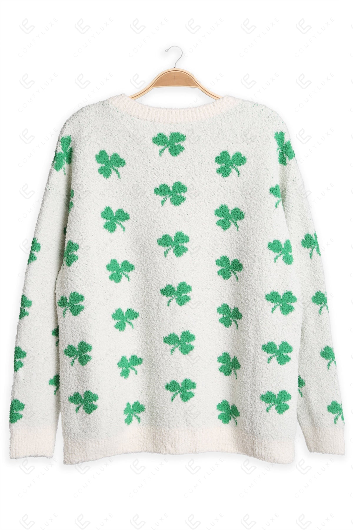 CLOVER PATTERN SWEATER GREEN APPAREL