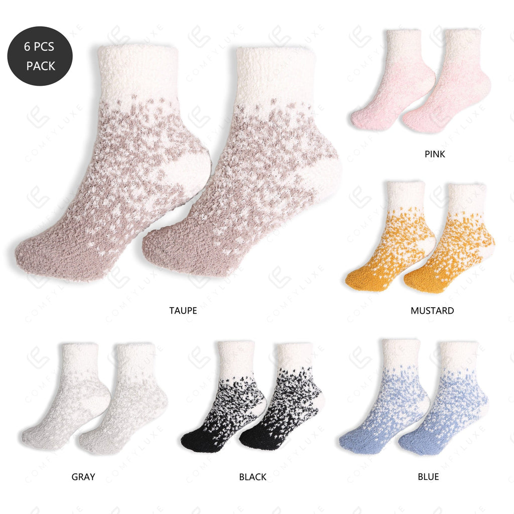 COLOR-FADE SPECKLED PATTERN MINI-CREW SOCKS SOCKS