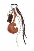CROISSANT KEYCHAIN/BAG CHARM MOCHA KEYCHAINS