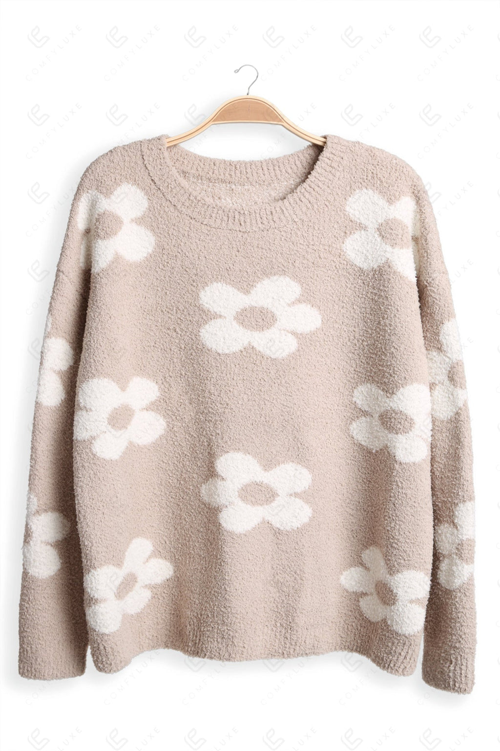 DAISY PATTERN SWEATER BEIGE APPAREL