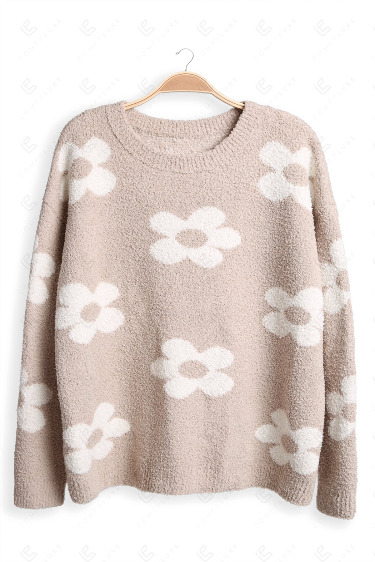 DAISY PATTERN SWEATER BEIGE APPAREL
