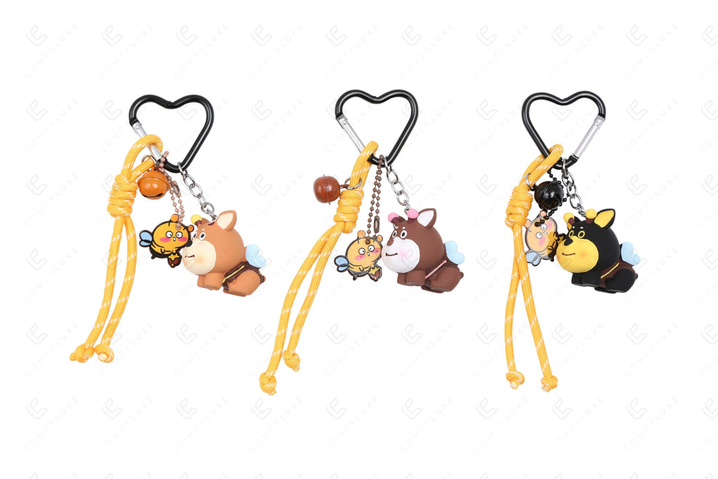DOGGY BEE KEYCHAIN/BAG CHARM KEYCHAINS