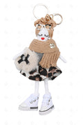 DOLL IN SKIRT KEYCHAIN/BAG CHARM CAMEL KEYCHAINS