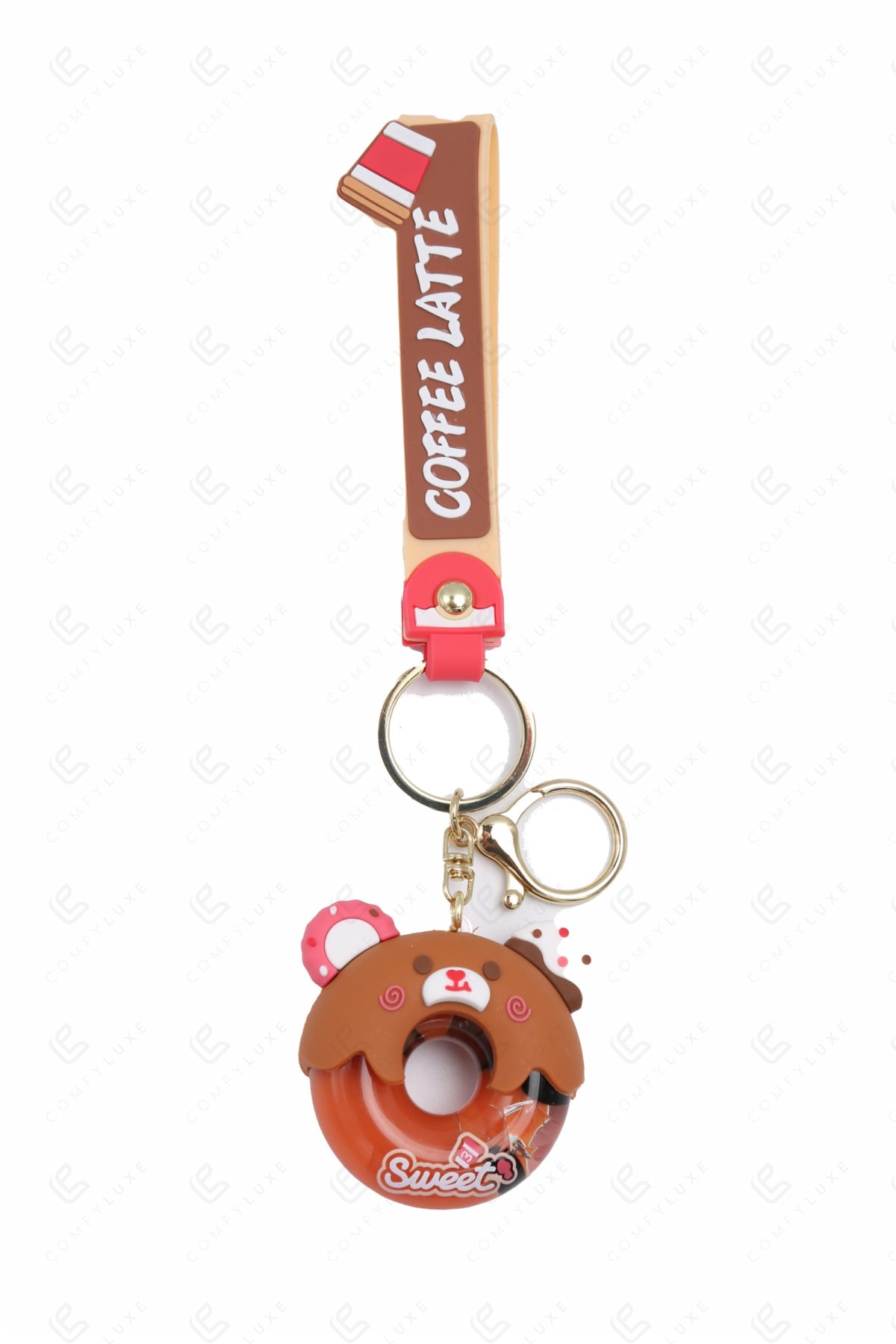 DOUGHNUT BEAR KEYCHAIN/BAG CHARM KEYCHAINS