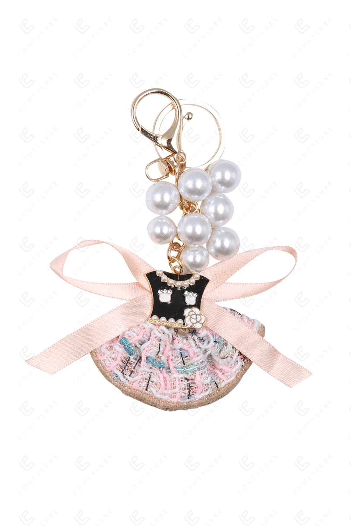 DRESS KEYCHAIN/BAG CHARM PINK KEYCHAINS