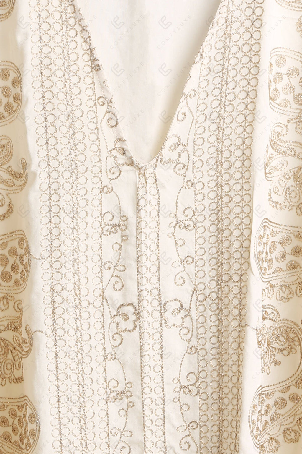 PAISLEY & FLORAL PATTERN EMBROIDERED COVER-UP PONCHO APPAREL