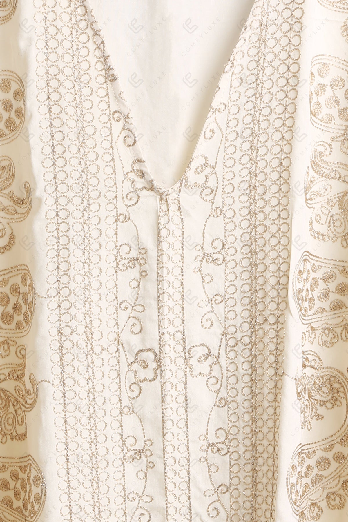 PAISLEY & FLORAL PATTERN EMBROIDERED COVER-UP PONCHO APPAREL