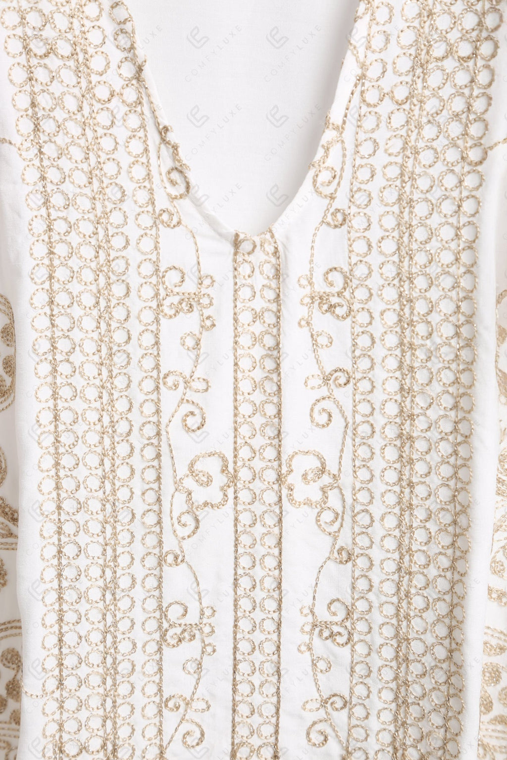 PAISLEY & FLORAL PATTERN EMBROIDERED COVER-UP PONCHO APPAREL