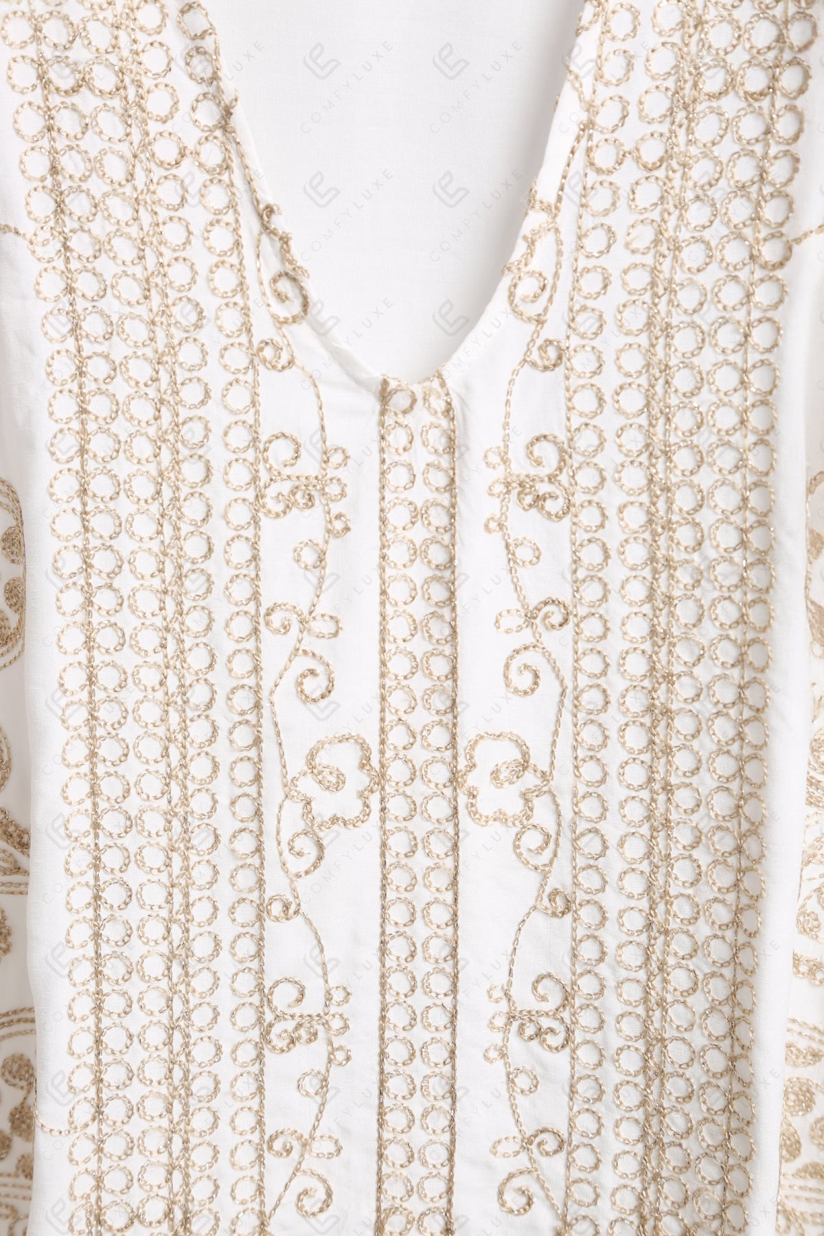 PAISLEY & FLORAL PATTERN EMBROIDERED COVER-UP PONCHO APPAREL