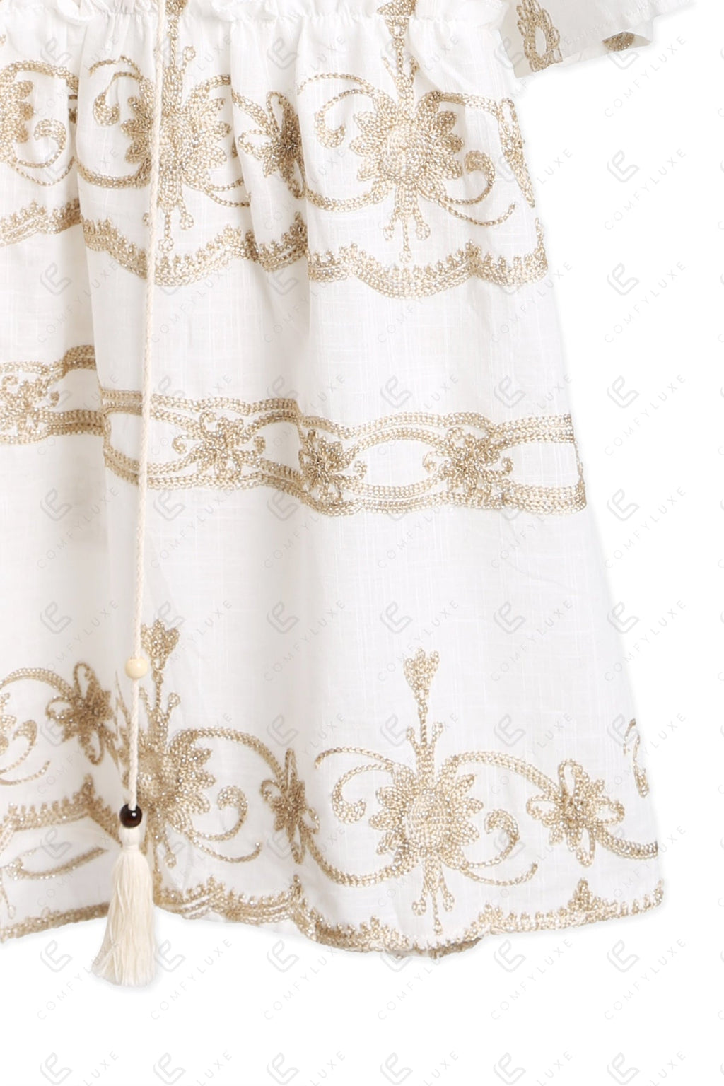 FLORAL PATTERN COVER UP DRESS WHITE APPAREL